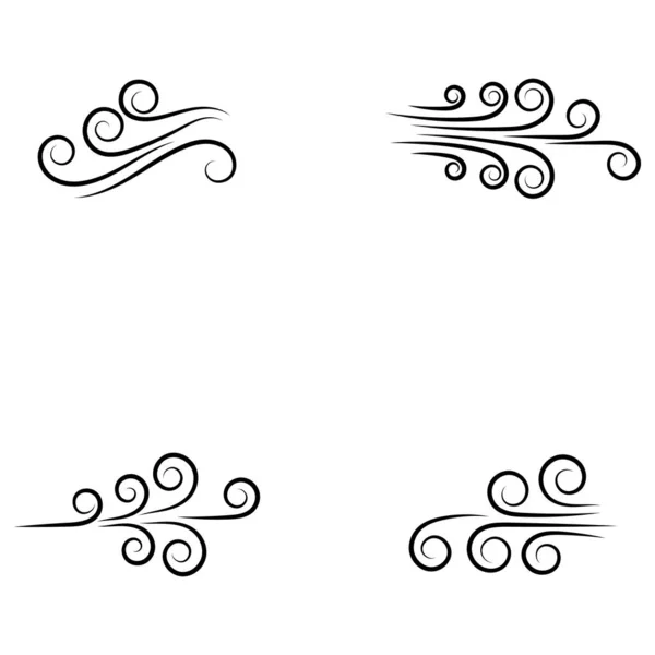 Set Von Wind Symbol Vektor Illustration Design — Stockvektor