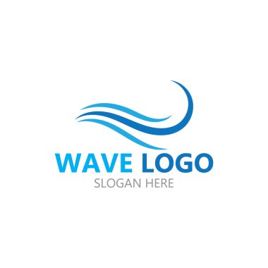Su dalgası simgesi vektör çizim logosu