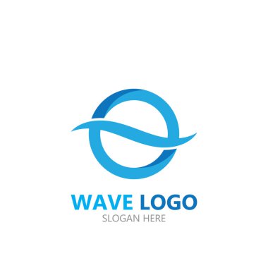 Su dalgası simgesi vektör çizim logosu