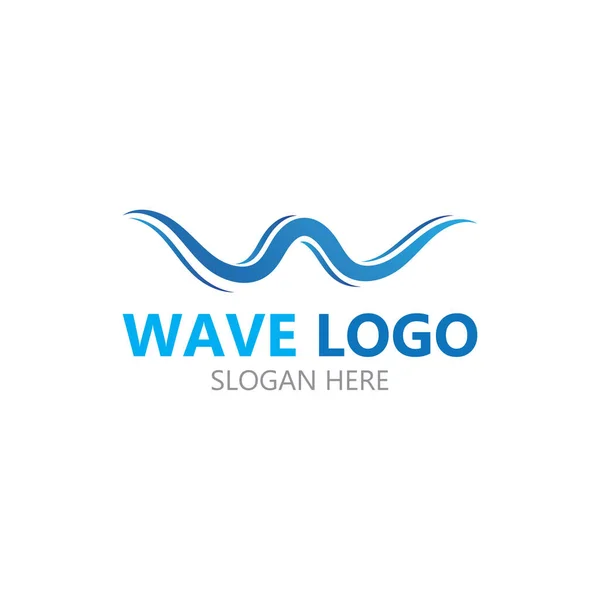 Wasser Welle Symbol Vektor Illustration Design Logo — Stockvektor