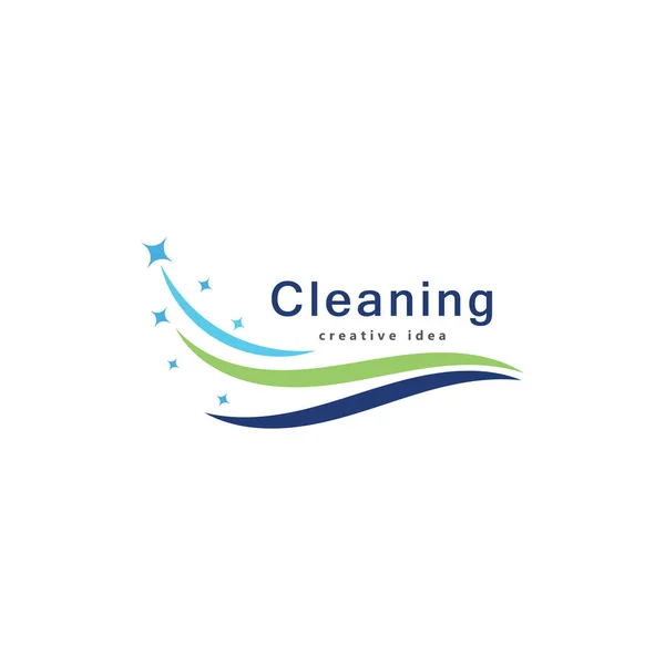 Yaratıcı Temizlik Kavramı Logo Tasarım Şablonu