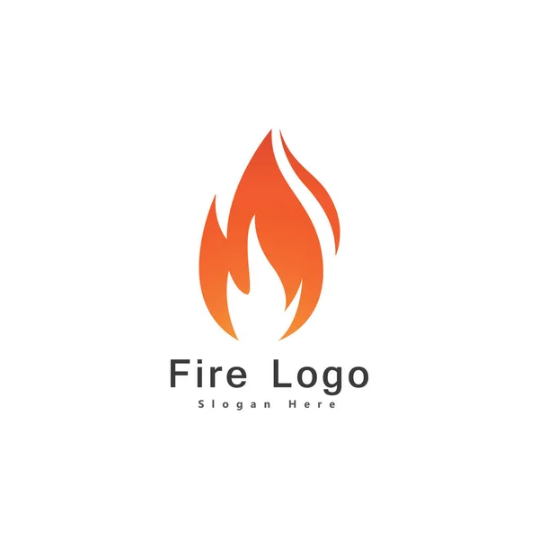 Fire Flame Logo Ontwerp Vector Sjabloon Drop Silhouet Creatieve Druppel — Stockvector