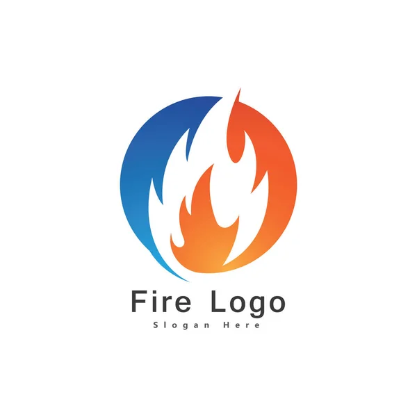 Fire Flame Logo Ontwerp Vector Sjabloon Drop Silhouet Creatieve Druppel — Stockvector