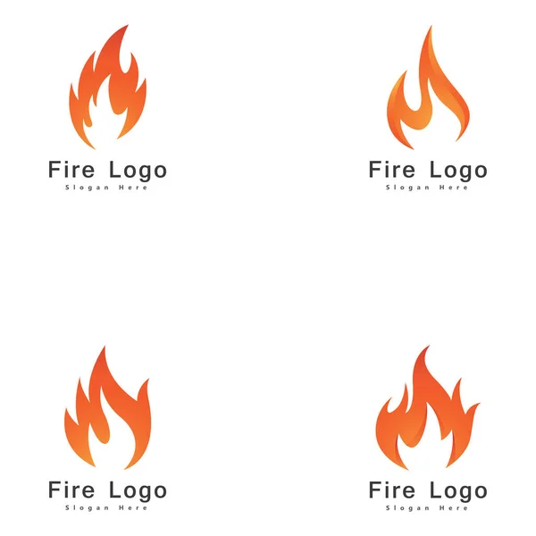 Fire Flame Logo Design Vektorové Šablony Kapka Silueta Creative Droplet — Stockový vektor