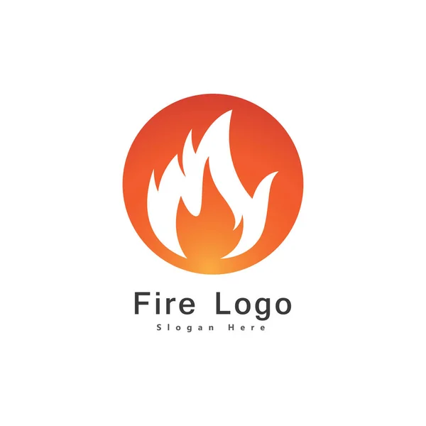 Fire Flame Logo Ontwerp Vector Sjabloon Drop Silhouet Creatieve Druppel — Stockvector