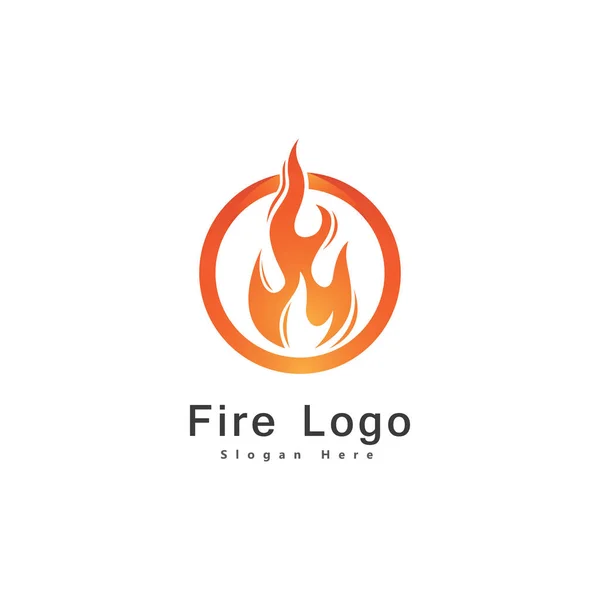 Fire Flame Logo Ontwerp Vector Sjabloon Drop Silhouet Creatieve Druppel — Stockvector