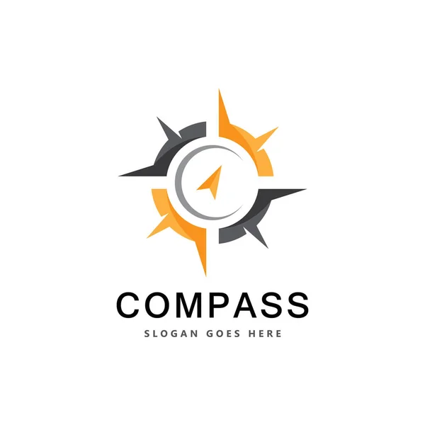 Creative Compass Concept Logo Design Template — Stock Vector