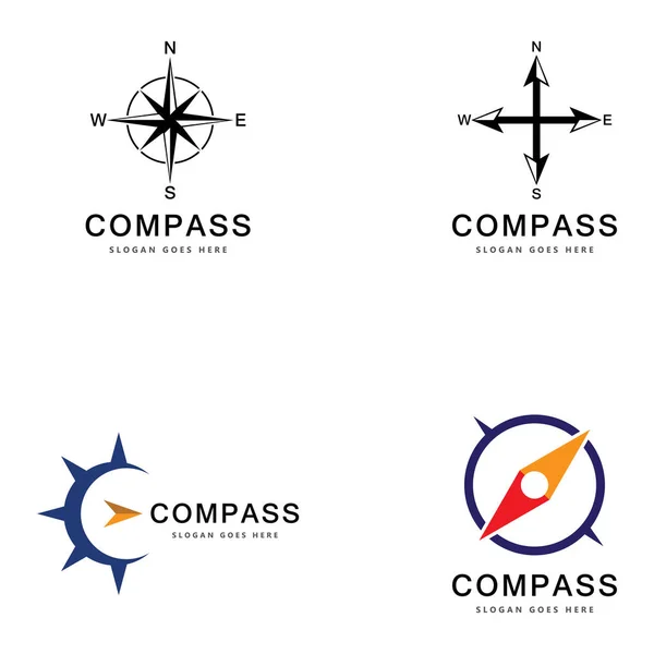Creative Compass Concept Logo Design Template — Stock Vector
