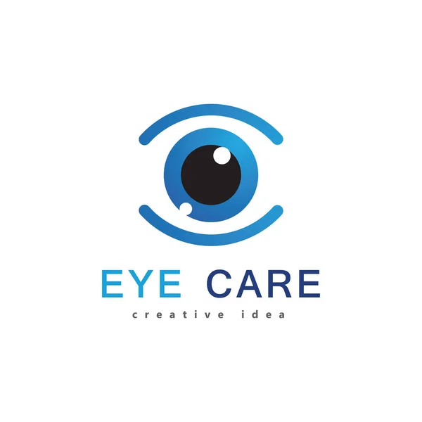 Design Logotipo Olho Cuidado — Vetor de Stock