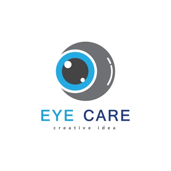 Design Logotipo Olho Cuidado — Vetor de Stock