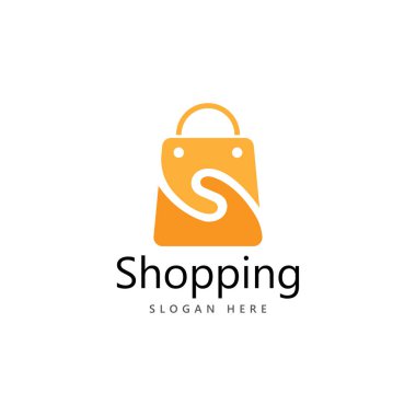 alışveriş çantası vektör logo tasarım şablonu