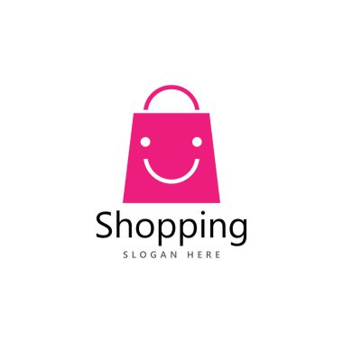 alışveriş çantası vektör logo tasarım şablonu