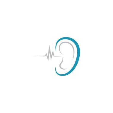 ear hearing logo template vector