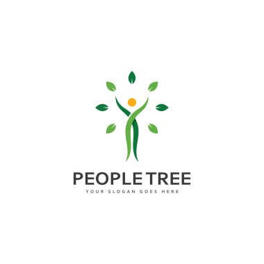 people tree logo vector icon