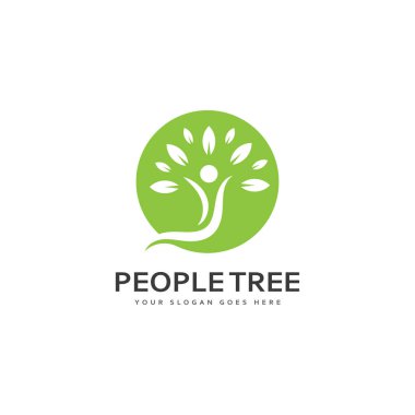 people tree logo vector icon