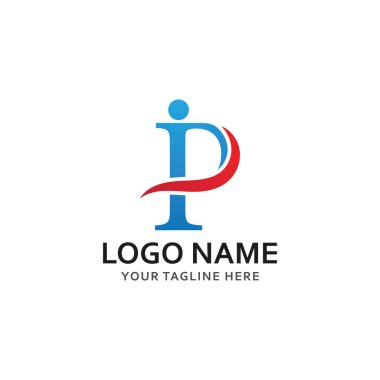 p insanlar logosu ve sembol vektör simgesi