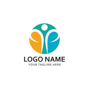 p insanlar logosu ve sembol vektör simgesi