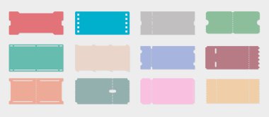 Renkli biletler, şablonlar, alışılmadık şekiller