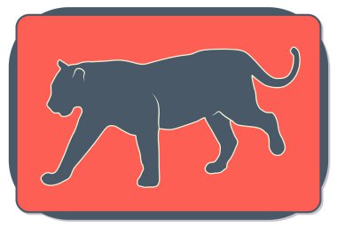 Kaplan, taslak çizim, amblem, rozet, logo.