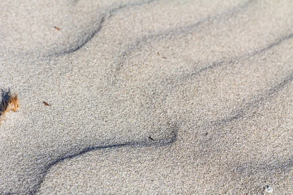 Texturer Och Mönster Vit Sand Sanddyn Vågig Sand Sandkrusning Strand — Stockfoto
