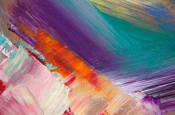 Όμορφη Πολύχρωμο Πινέλο Χτυπήματα Αφηρημένη Χρώμα Φόντο Οριζόντια — Φωτογραφία Αρχείου