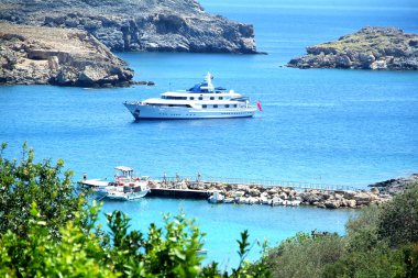 Rodos beach blue Island