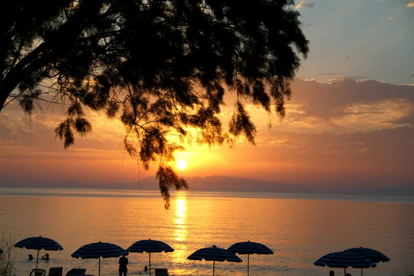 Sonnenuntergang auf der Insel Rhodos — Stockfoto