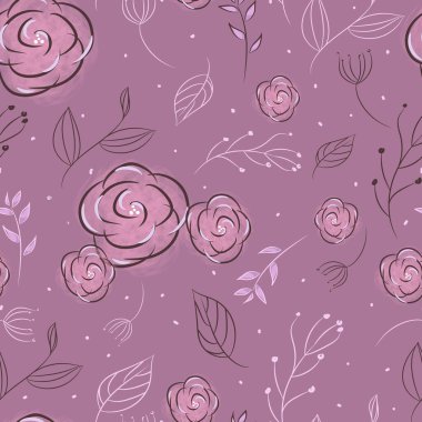 Kusursuz desenli, tek çiçekli ve yapraklı