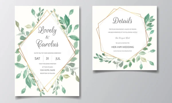 Çiçekli suluboya düğün davetiyesi.