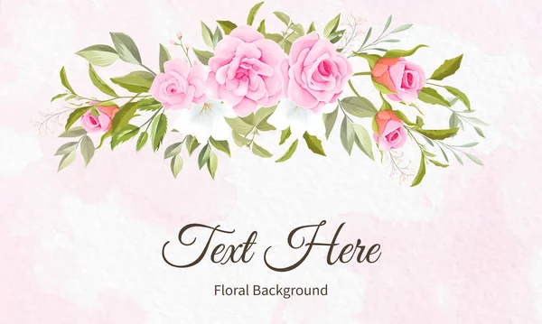 Elegante Hand Zeichnung Floralen Hintergrund — Stockvektor