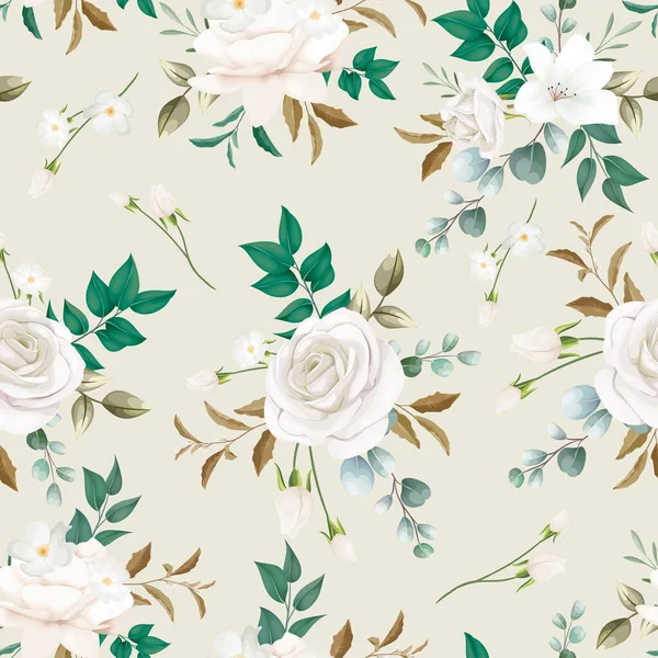 Beau Motif Floral Sans Couture — Image vectorielle