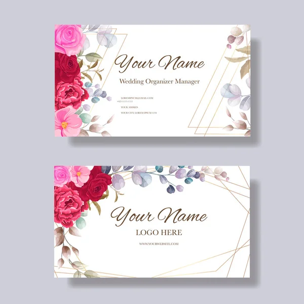 Güzel çiçek kartviziti şablonu