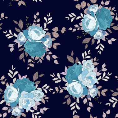 Güzel çiçekli kusursuz desen tasarımı