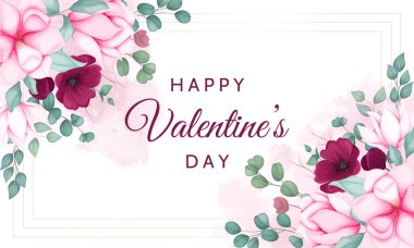 Güzel el çizilmiş çiçek düğün davetiyesi