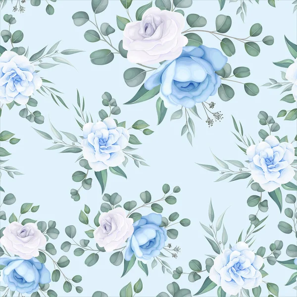 Schöne Florale Nahtlose Muster Mit Zarten Floralen Ornamenten — Stockvektor