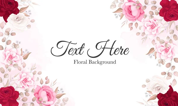 Elegante Florale Hintergrund Mit Schönen Blumenschmuck — Stockvektor