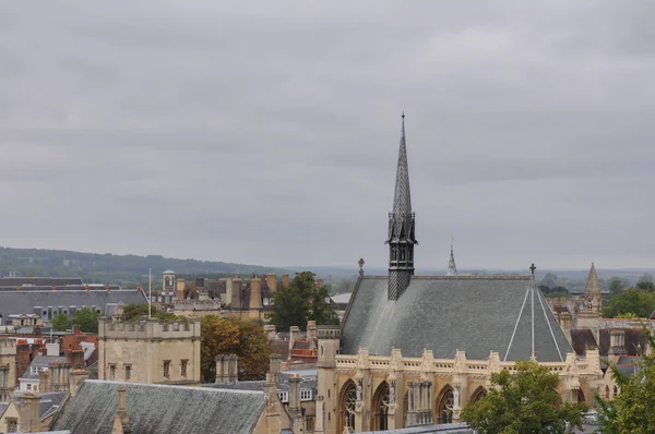 Rooftop View Historical University Buildings Exeter College Chapel Oxford United — ストック写真