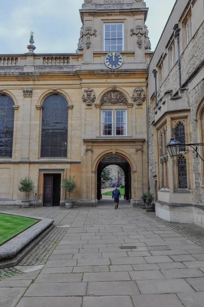 View English Lawn Building Facade Trinity College Durham Quad Oxford — Zdjęcie stockowe