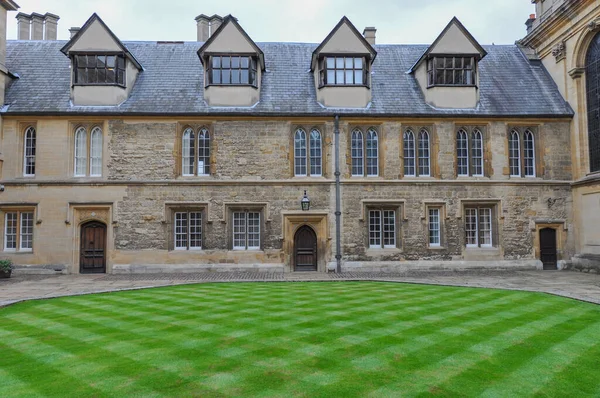 View English Lawn Building Facade Trinity College Durham Quad Oxford Royalty Free Stock Photos