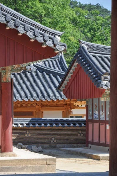 Koreański Buddyjski Rozciągacz Czasów Dynastii Silla Widok Myeongbujeon Sala Sądu — Zdjęcie stockowe