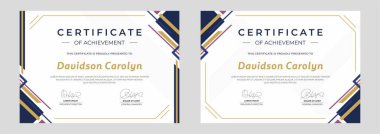 Ticari kurumsal çevrimiçi eğitim için basit modern sertifika şablonu