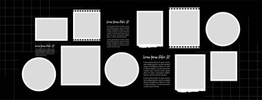 Resim sayfası ızgara düzeni soyut fotoğraf çerçeveleri