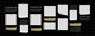 Resim sayfası ızgara düzeni soyut fotoğraf çerçeveleri