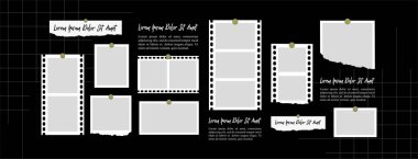 Resim sayfası ızgara düzeni soyut fotoğraf çerçeveleri