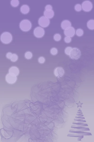 Vertical purple digital background with christmas tree and bokeh lights — Φωτογραφία Αρχείου