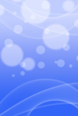 Vertical blue digital background with white bokeh and motion effects