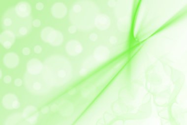 Image of light green blurred background with white bokeh lights on it. Festive holiday theme with motion effect.