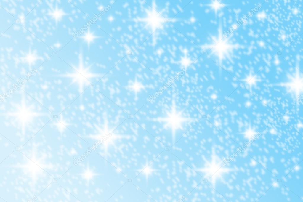 Download - Picture of white stars shining on light blue background. 