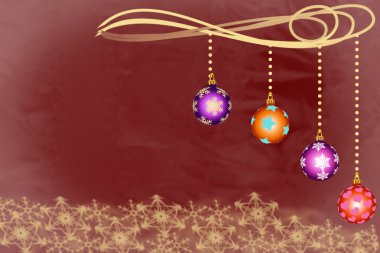 Four Christmas ornament bowls with snowflakes, stars and hearts hanging