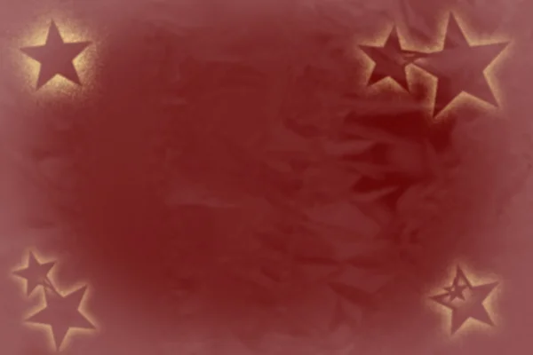 Sechs Sterne mit goldenem Glanz auf dunklem Marsala-Hintergrund — Stockfoto